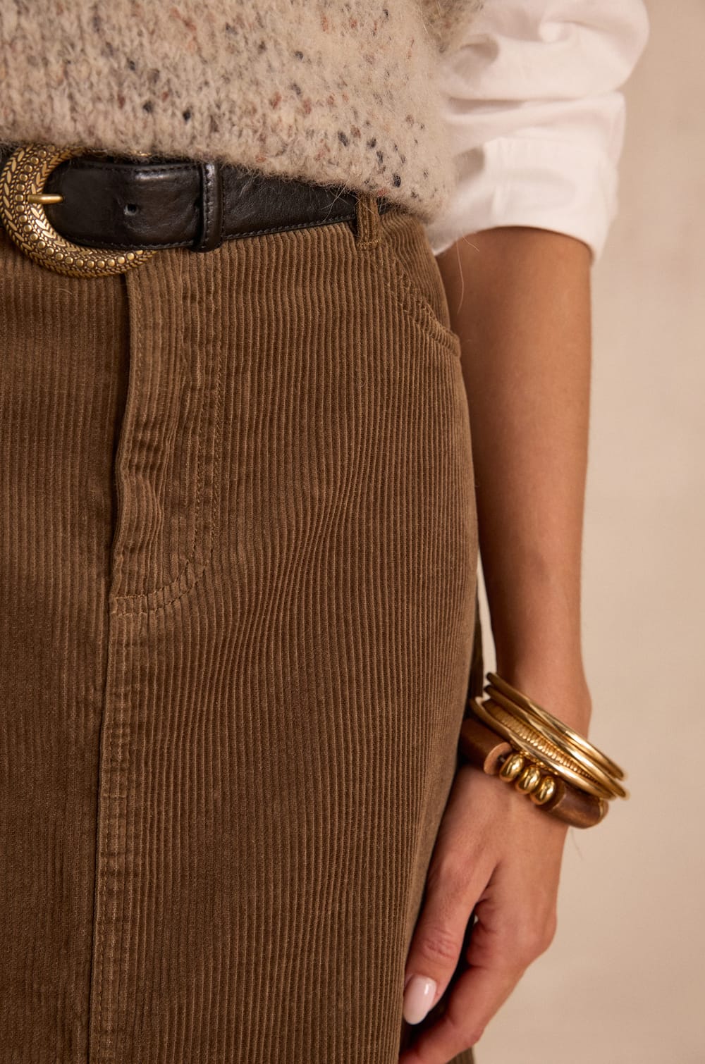 KAYNE corduroy skirt;${refinementColor}