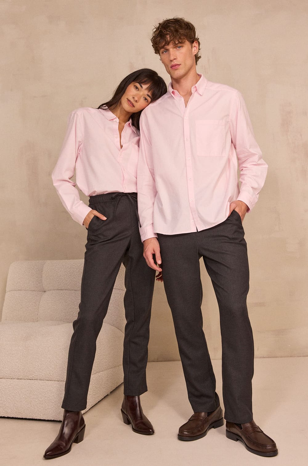 CAMILLE unisex cigarette pants;${refinementColor}