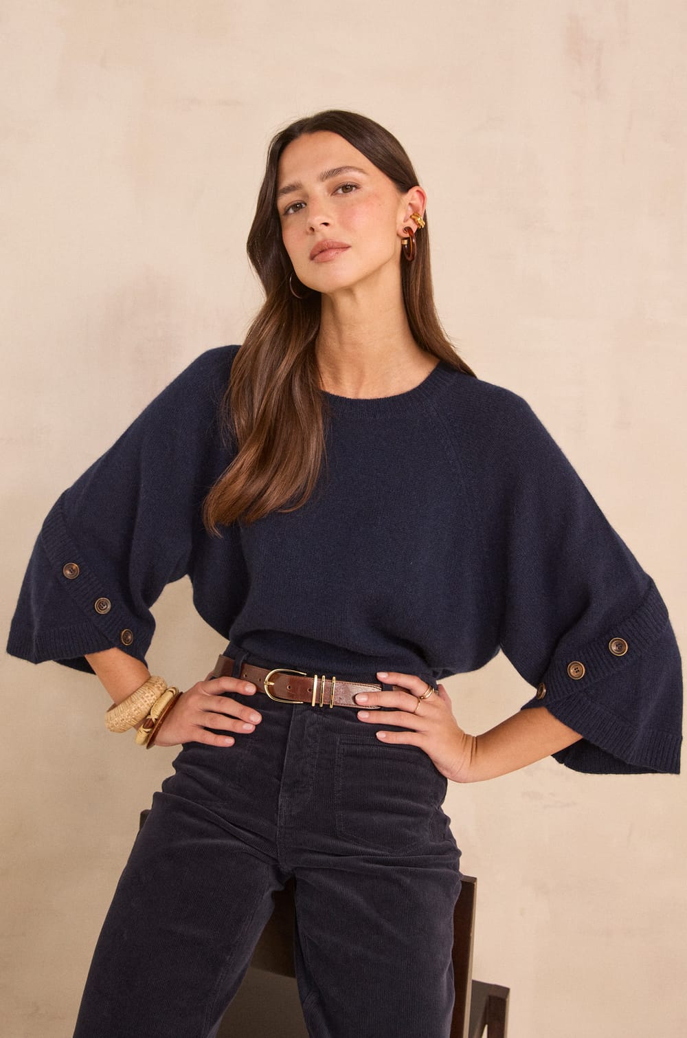 Pull en maille style cape ALYA;${refinementColor}