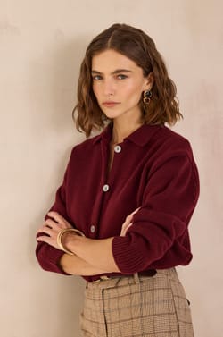 PETER long-sleeved cardigan;${refinementColor}