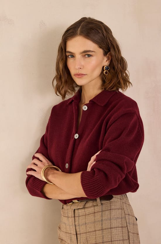 PETER long-sleeved cardigan;${refinementColor}