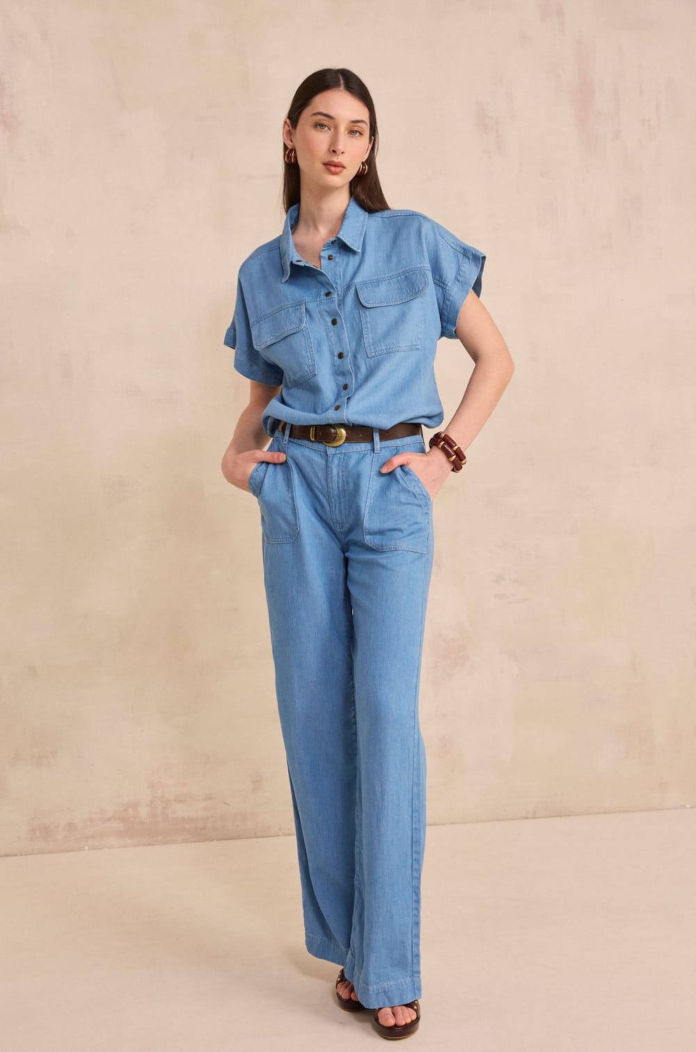 RACHEL wide trousers;${refinementColor}
