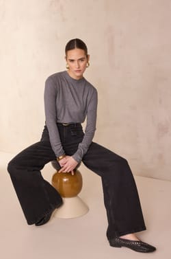 FLYNN high neck T-shirt;${refinementColor}