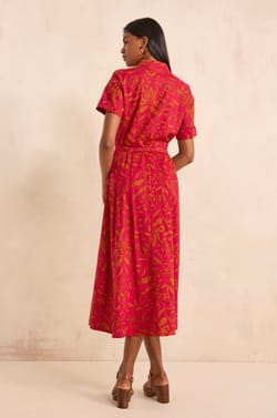 PALMA printed cotton straight dress;${refinementColor}