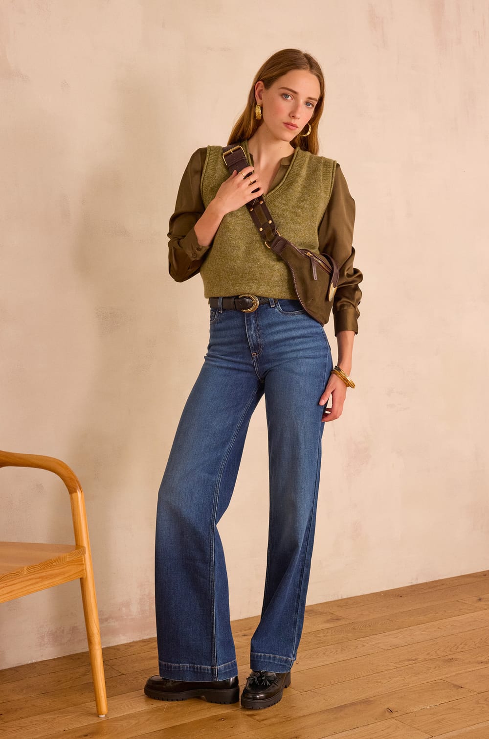 LISA wide-leg Jeans in denim;${refinementColor}