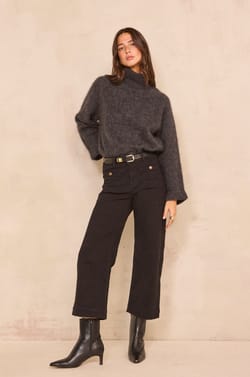 Wide cotton blend pants MAE;${refinementColor}