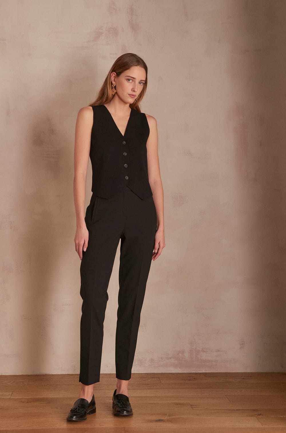 LARA chinos trousers;${refinementColor}