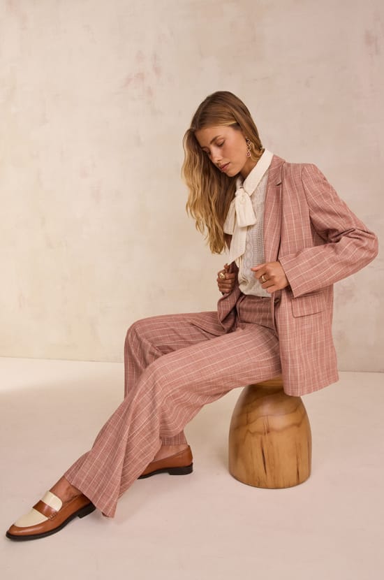 FERGUSON wide striped trousers;${refinementColor}