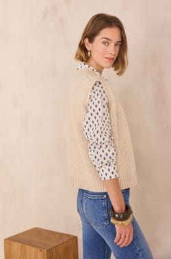 Gilet sans manches en coton PRISKA;${refinementColor}