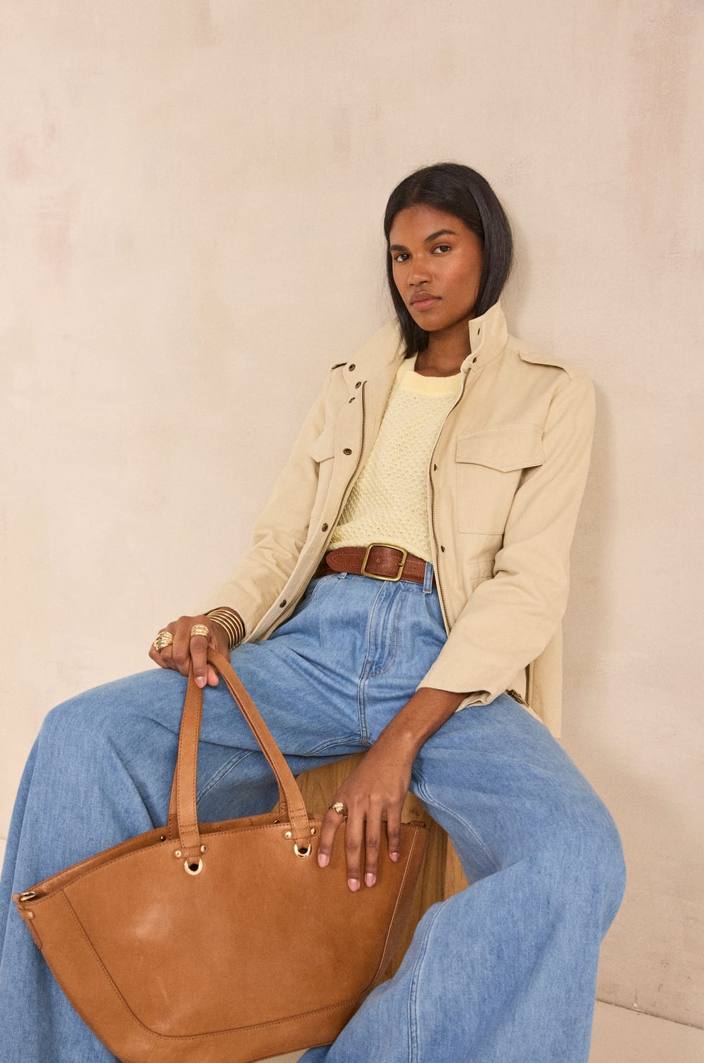 Veste &agrave; manches longues en coton CLAIRE;${refinementColor}