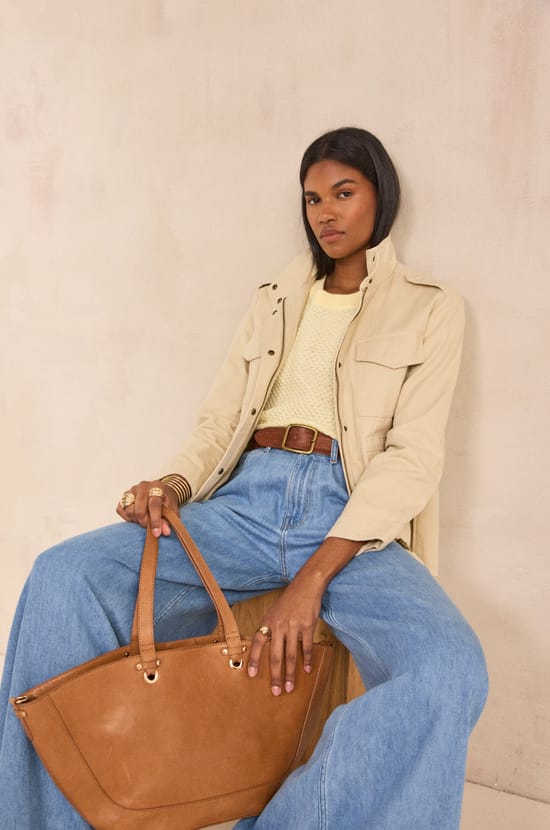 Veste &agrave; manches longues en coton CLAIRE;${refinementColor}