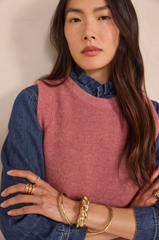 PERRY sleeveless pullover;${refinementColor}