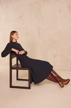 POESIE knit trapeze dress;${refinementColor}