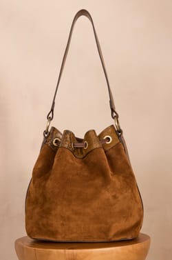 VALENTIN leather bucket bag;${refinementColor}