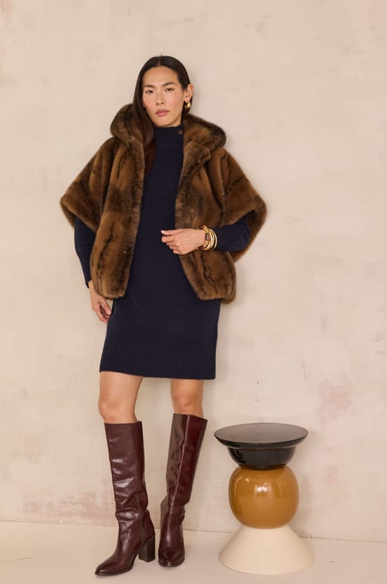 Robe en maille 100% cachemire 4 fils BEAUTY;${refinementColor}