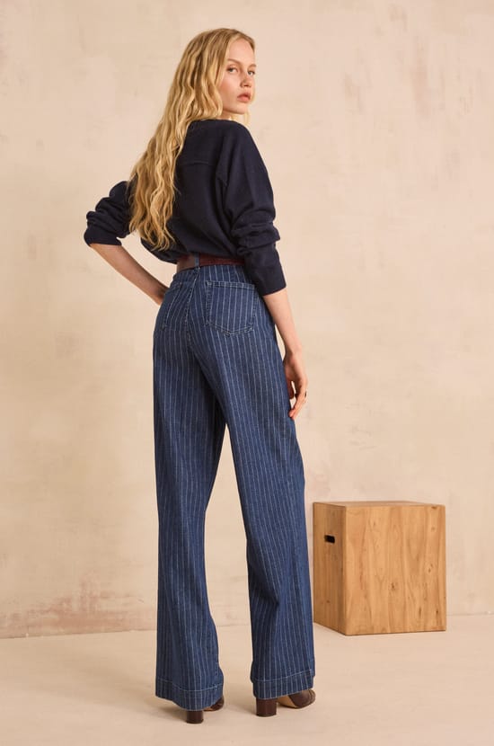 wide leg striped Jean SIENNA;${refinementColor}