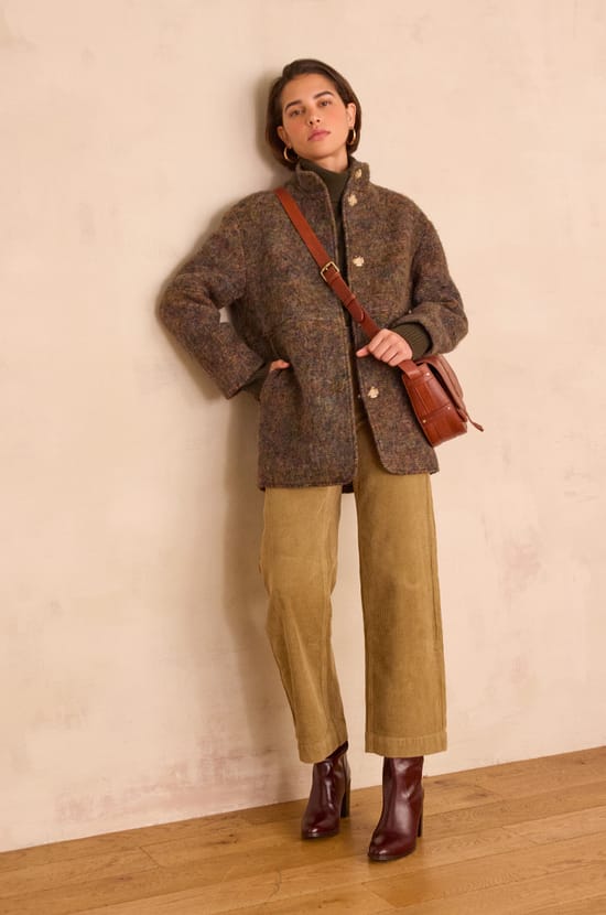MAE wide-leg corduroy trousers;${refinementColor}
