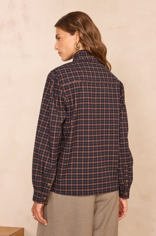 DENISE checkered blouse;${refinementColor}