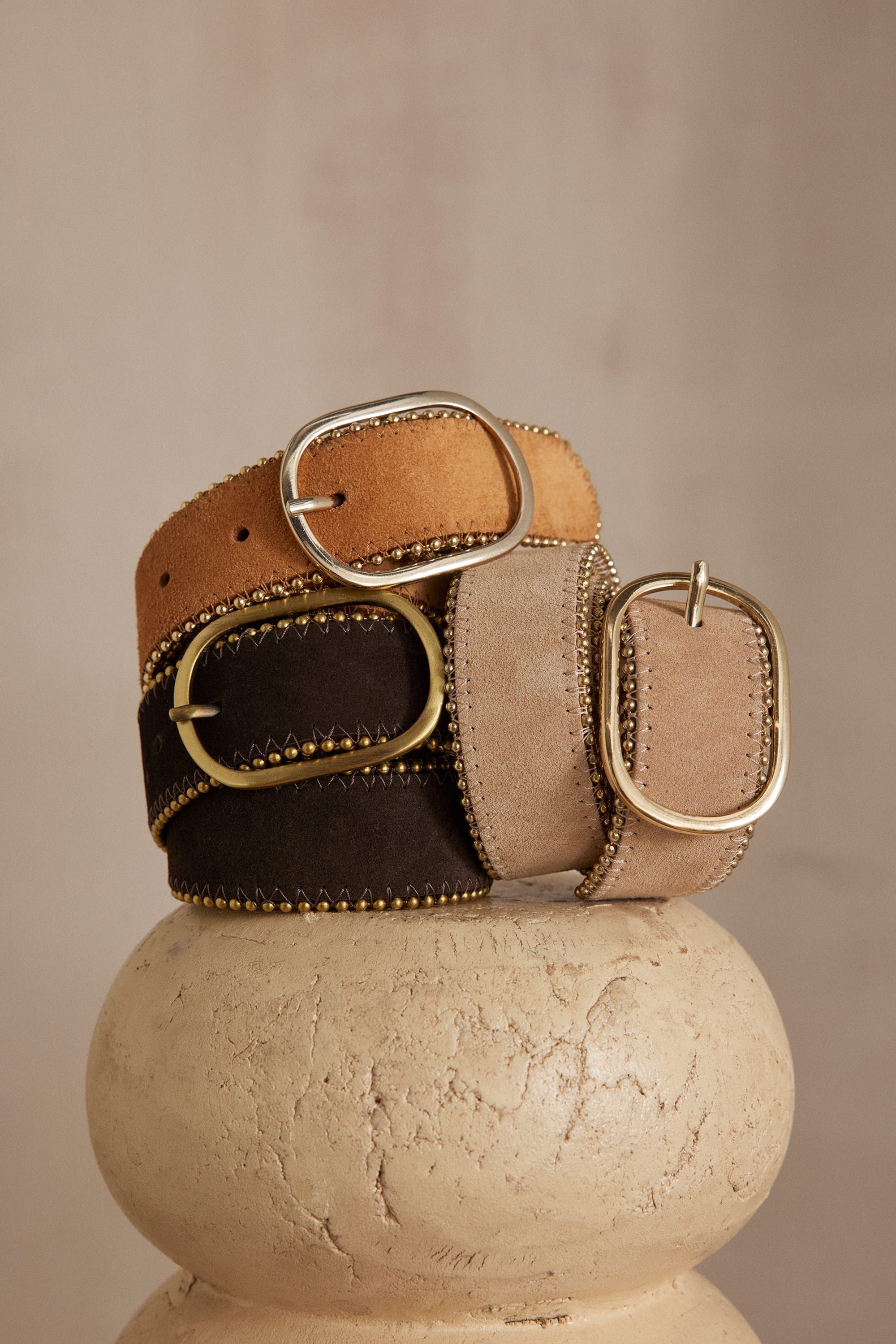 JASMINE leather belt woman | LIGHT CAMEL | Maison 123