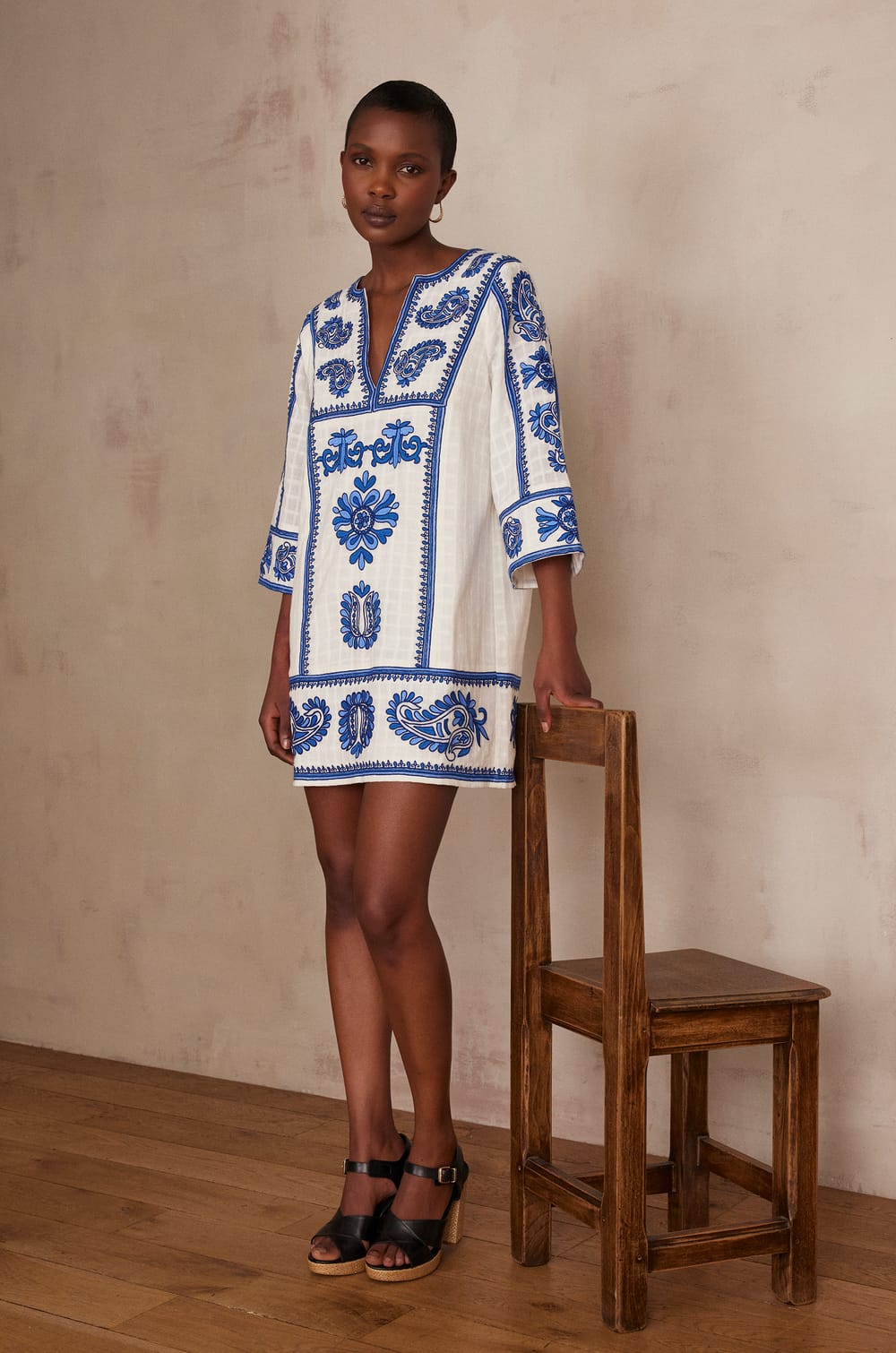 Robe MARGUERITE en coton;${refinementColor}