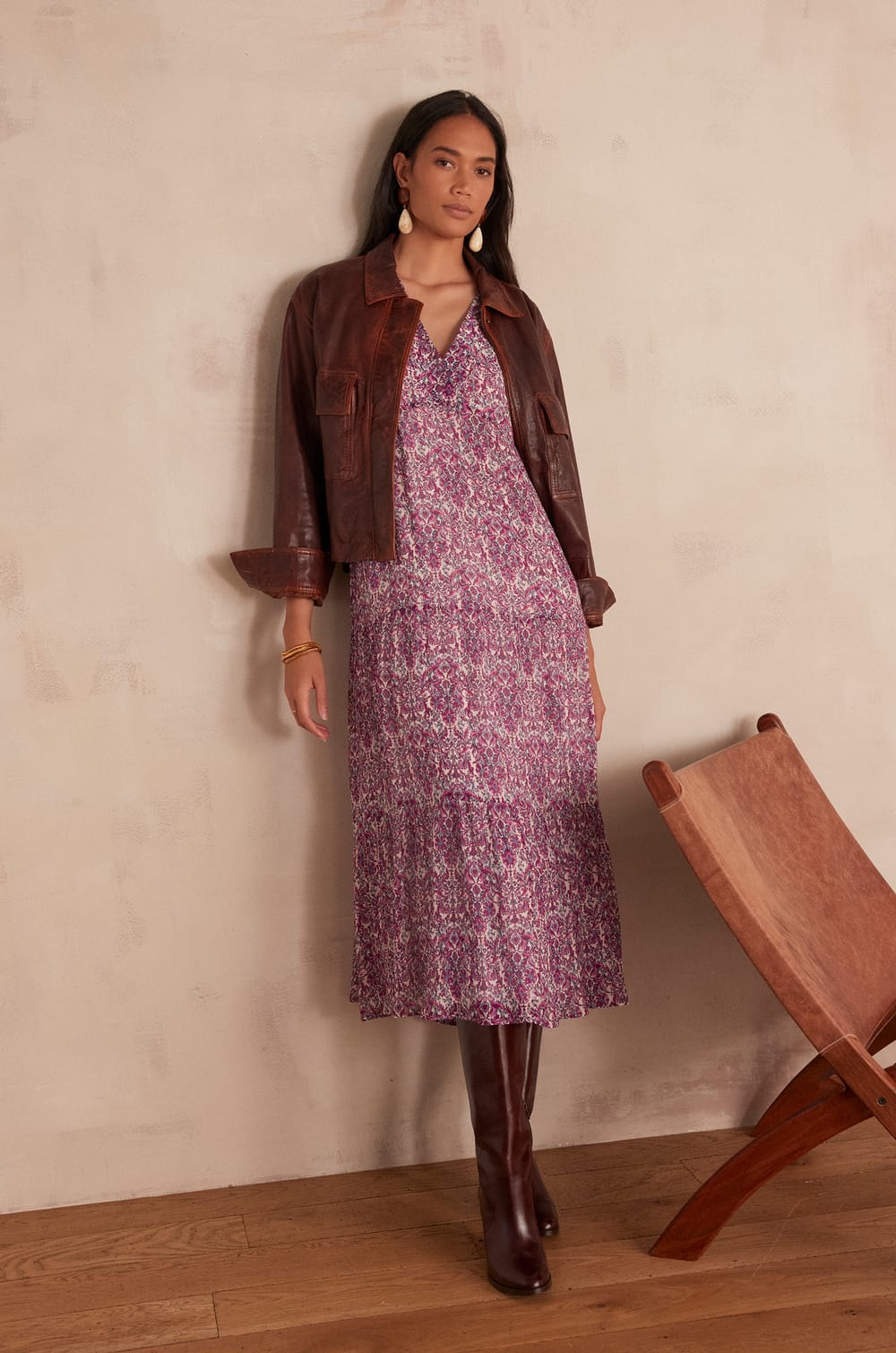 Robe ALBINA imprim&eacute;e;${refinementColor}