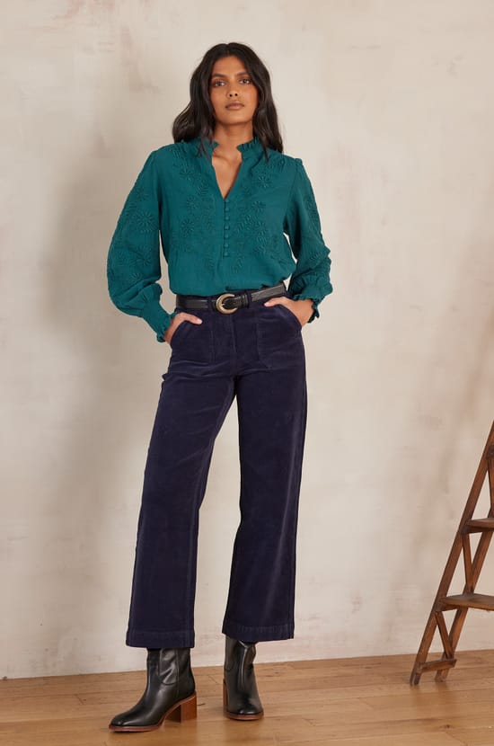 SELYNA velvet trousers;${refinementColor}