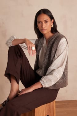 Gilet CLARENCE en laine;${refinementColor}