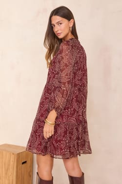 Short dress with arabesque pattern BROOKY;${refinementColor}