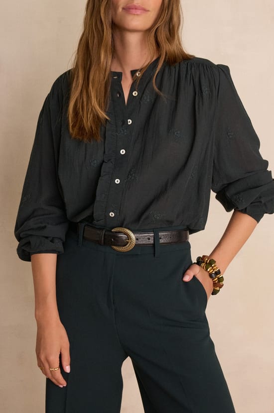 Blouse SANDRA en coton brod&eacute;e;${refinementColor}