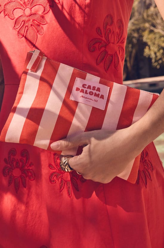 CASA PALOMA cotton pouch;${refinementColor}