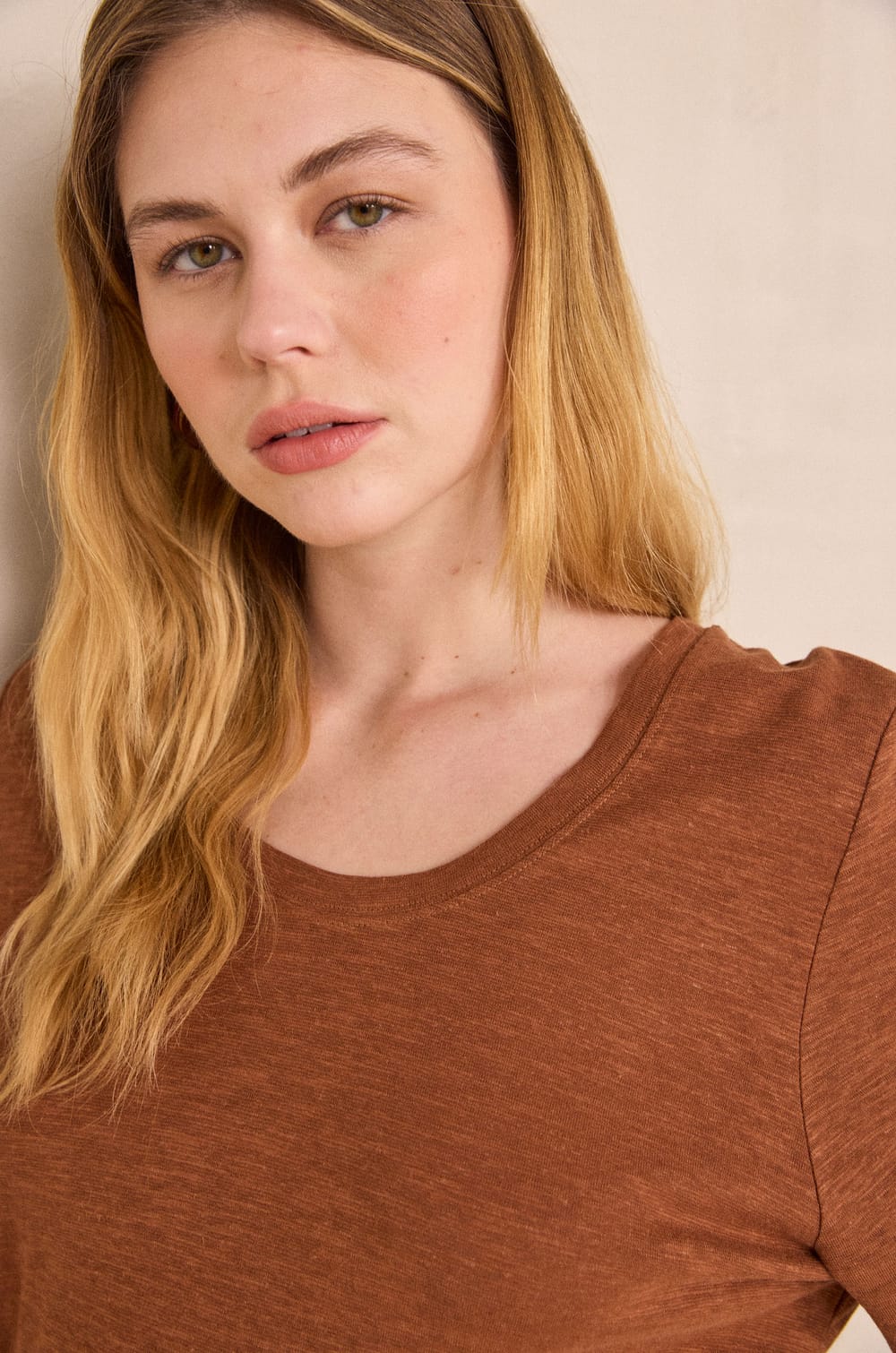 3/4 Sleeve T-shirt LIANA;${refinementColor}