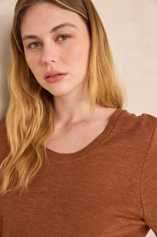 3/4 Sleeve T-shirt LIANA;${refinementColor}