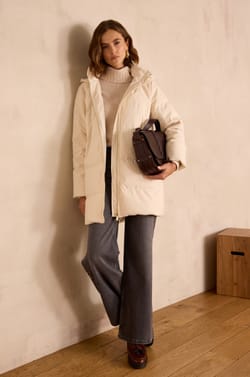 DINA mid-length puffer jacket;${refinementColor}
