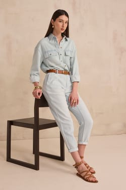 SABIL cotton chino pants;${refinementColor}