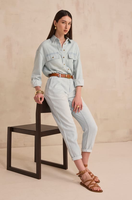 SABIL cotton chino pants;${refinementColor}