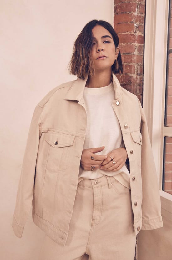 Veste en jean ultra oversize Audrey Lombard x Maison 123 CHARLIE;${refinementColor}