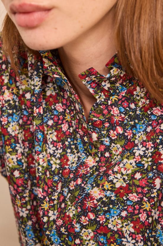 MALIBU floral blouse;${refinementColor}