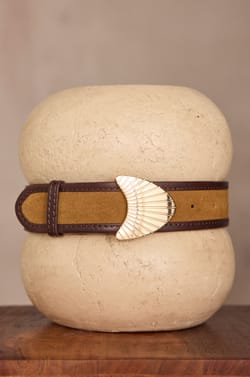 LEONARD leather belt;${refinementColor}