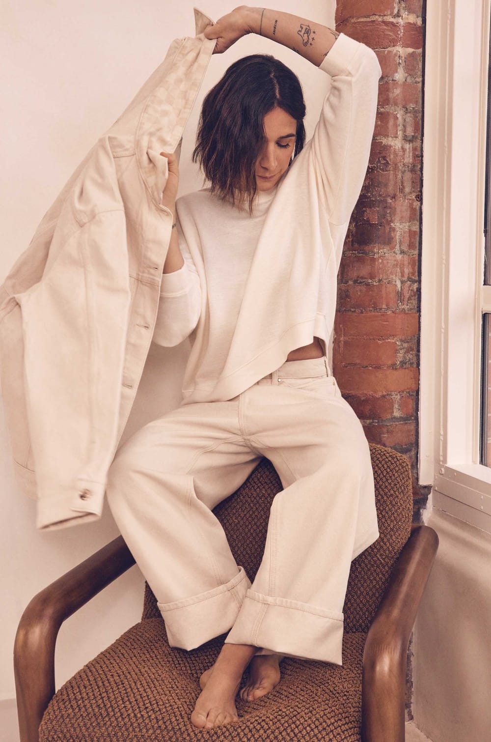 Jean ultra oversize en coton Audrey Lombard x Maison 123 TOM;${refinementColor}