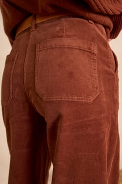 SELYNA cotton velvet trousers;${refinementColor}