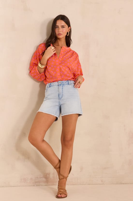 Cotton shorts ROAN;${refinementColor}