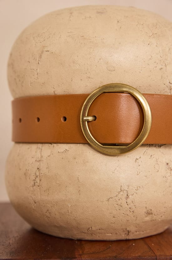 Leather belt ELINE;${refinementColor}