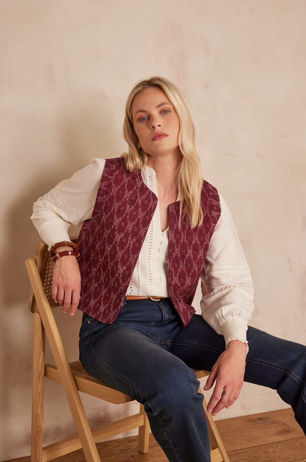 Gilet en coton PRUNE;${refinementColor}