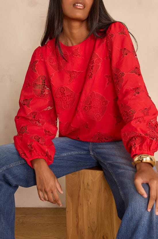 Blouse PALMA en coton;${refinementColor}