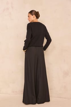 High-waisted wide trousers LUCE;${refinementColor}
