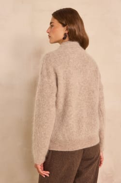 AIMEE long sleeves sweater in mixed mohair;${refinementColor}