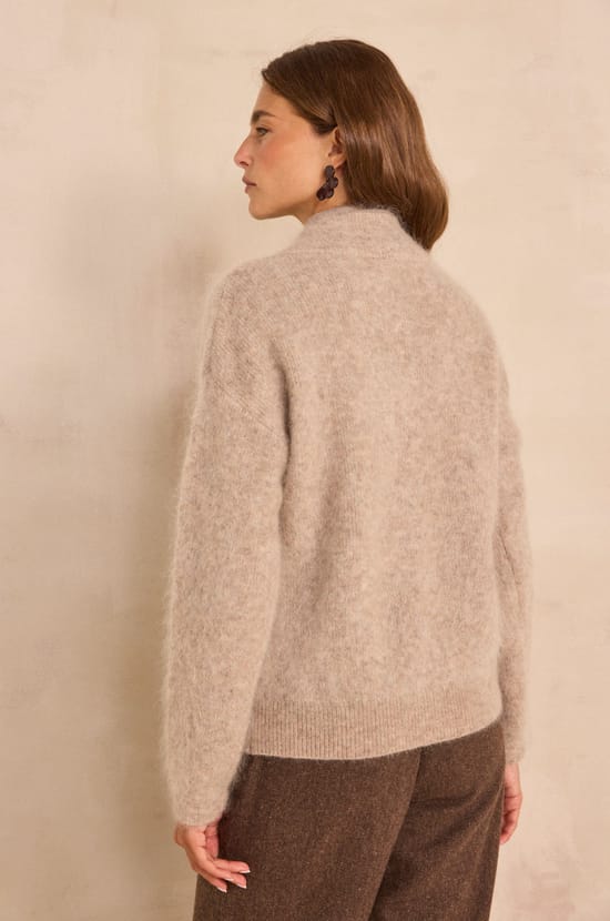 AIMEE long sleeves sweater in mixed mohair;${refinementColor}