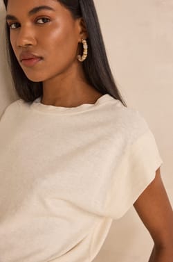 T-shirt &agrave; manches courte en chanvre et coton LOIC;${refinementColor}