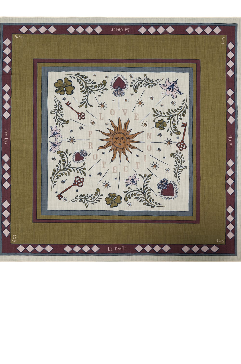 Foulard en 100% laine LOVE PROTECTION x Sophie Trem;${refinementColor}