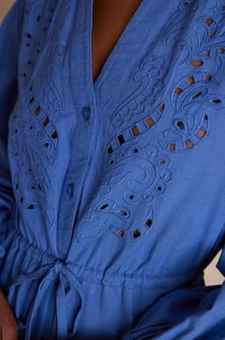 Langes LIVE Kleid aus Baumwolle;${refinementColor}